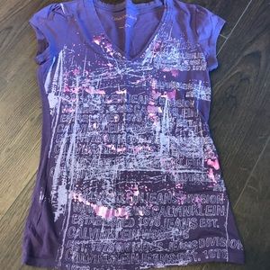 Calvin Klein Jeans Y2K Purple Graffiti T Shirt